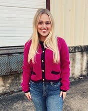 Load image into Gallery viewer, STEVE MADDEN: FANTINO SWEATER JACKET - FUSCHIA
