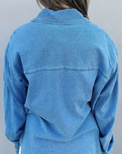 Load image into Gallery viewer, Z SUPPLY: REESE JERSEY BUTTON UP - SANTORINI INDIGO

