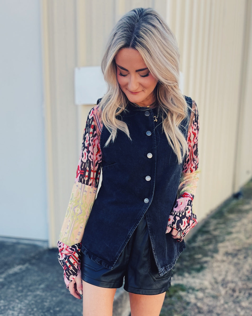 FREE PEOPLE: AIMEE VEST - BLACK