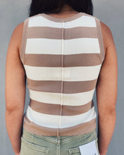 Load image into Gallery viewer, LUCY PARIS: CURREN STRIPED TOP - BROWN
