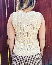 Load image into Gallery viewer, SADIE &amp; SAGE: MONTANA OPEN KNIT SWEATER VEST CREAM
