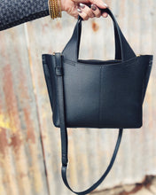 Load image into Gallery viewer, HOBO: VIDA SMALL TOTE - BLACK PEBBLED LEATHER
