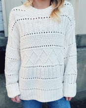 Load image into Gallery viewer, Z SUPPLY: CENTO CABLE KNIT SWEATER - WARM WHITE
