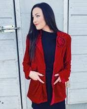 Load image into Gallery viewer, STEVE MADDEN: MERENE BLAZER - RED VELVET
