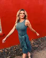 Load image into Gallery viewer, STEVE MADDEN: ARCHER DRESS - DUSTY TEAL
