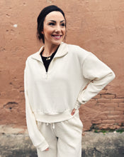 Load image into Gallery viewer, Z SUPPLY: DOWNTOWN HALF ZIP SWEATSHIRT - CLOUD
