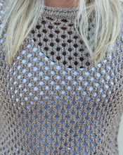 Load image into Gallery viewer, Z SUPPLY: CALA SHIMMER CROCHET SWEATER - CAMPFIRE
