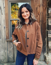 Load image into Gallery viewer, SADIE &amp; SAGE: VINEYARDS BARD JACKET - CAMEL BARN JACKET
