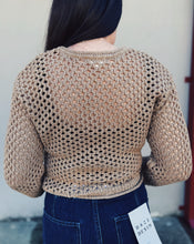 Load image into Gallery viewer, Z SUPPLY: CALA SHIMMER CROCHET SWEATER - CAMPFIRE
