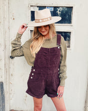 Load image into Gallery viewer, FREE PEOPLE: ZIGGY CORD SHORTALL - BARNWOOD
