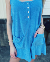 Load image into Gallery viewer, Z SUPPLY: BRIGHTER DAYS TERRY ROMPER - SALTY BLUE
