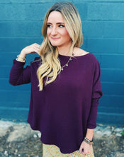 Load image into Gallery viewer, FREE PEOPLE: LATTE BLUES THERMAL - CHOCOLATE GRAPE
