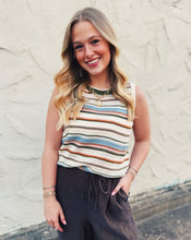 Load image into Gallery viewer, SADIE &amp; SAGE: FALL STRIPE SWEATER VEST - MULTI
