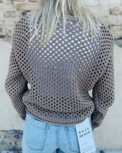 Load image into Gallery viewer, Z SUPPLY: CALA SHIMMER CROCHET SWEATER - CAMPFIRE
