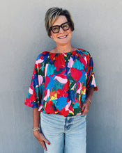 Load image into Gallery viewer, ABSTRACT PRINT FLOWY BLOUSE - MULTI
