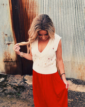 Load image into Gallery viewer, FREE PEOPLE: PLUMERIA FLORAL VEST - IVORY COMBO
