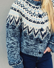 Load image into Gallery viewer, Z SUPPLY: NORTH SEA FAIRISLE CARDIGAN - BLUE VELVET HEATHER
