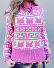 Load image into Gallery viewer, DELUC: CALLUNA SWEATER - PINK &amp; ECRU
