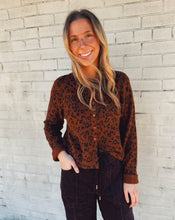 Load image into Gallery viewer, Z SUPPLY: MEDINA LEOPARD CARDIGAN - BURNT UMBER
