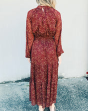 Load image into Gallery viewer, SADIE &amp; SAGE: CANDLELIGHT MOCKNECK MIDI DRESS - BURGUNDY
