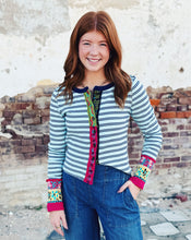Load image into Gallery viewer, FREE PEOPLE: NOA CARDI - BLUE POP COMBO
