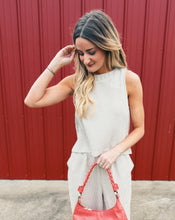 Load image into Gallery viewer, SADIE &amp; SAGE: GARDEN SUN BUTTON TANK - TAUPE (XS)
