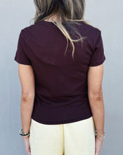 Load image into Gallery viewer, Z SUPPLY: TOURIST TEE - CHOCOLATE CHERRY
