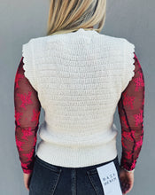 Load image into Gallery viewer, SADIE &amp; SAGE: LETS YAP SWEATER VEST - IVORY
