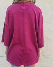 Load image into Gallery viewer, FREE PEOPLE: PERFECT OVERSIZED TEE GLASS ROSE
