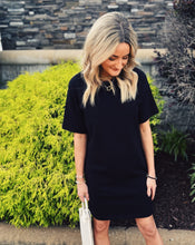 Load image into Gallery viewer, Z SUPPLY: SWAY MINI DRESS - TRUE BLACK
