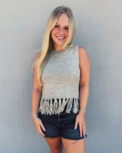 Load image into Gallery viewer, FRINGY SWEATER VEST - HEATHER GREY
