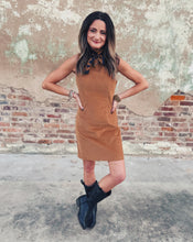 Load image into Gallery viewer, SADIE &amp; SAGE: FIRST EDITION MINI DRESS - CAMEL
