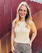 Load image into Gallery viewer, SADIE &amp; SAGE: MONTANA OPEN KNIT SWEATER VEST CREAM
