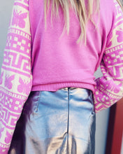 Load image into Gallery viewer, DELUC: CALLUNA SWEATER - PINK &amp; ECRU
