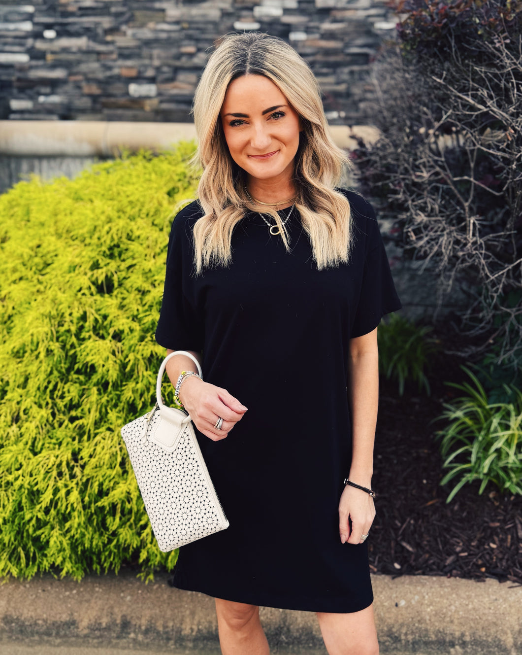 Z SUPPLY: SWAY MINI DRESS - TRUE BLACK