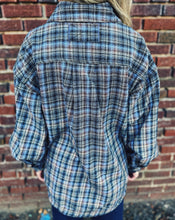 Load image into Gallery viewer, FREE PEOPLE: ASHELY PLAID SHIRT - BLUE COMBO
