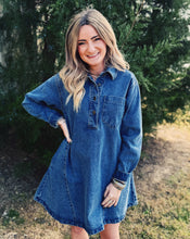 Load image into Gallery viewer, STEVE MADDEN: EDITH DRESS - DARK DENIM

