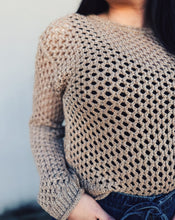 Load image into Gallery viewer, Z SUPPLY: CALA SHIMMER CROCHET SWEATER - CAMPFIRE
