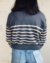 Load image into Gallery viewer, DELUC: POLLY STRIPED SWEATER - STRIPED GREY
