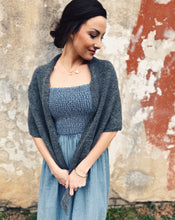 Load image into Gallery viewer, TRIANGLE SHAWL SCARF - DARK GREY
