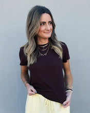 Load image into Gallery viewer, Z SUPPLY: TOURIST TEE - CHOCOLATE CHERRY
