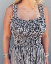 Load image into Gallery viewer, GINGHAM MIDI DRESS - CHOCOLATE
