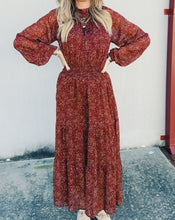 Load image into Gallery viewer, SADIE &amp; SAGE: CANDLELIGHT MOCKNECK MIDI DRESS - BURGUNDY

