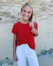 Load image into Gallery viewer, FREE PEOPLE: NOVA TEE - HIGH RISK RED (S)
