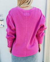 Load image into Gallery viewer, FREE PEOPLE: LAPIS CUFF TOP - PLUMDROP

