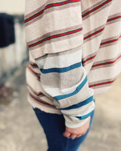 Load image into Gallery viewer, FREE PEOPLE: NINA STRIPE LONG SLEEVE - NEUTRAL COMBO
