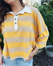 Load image into Gallery viewer, FREE PEOPLE: AUGGIE TEE - OAT LATTE/YELLOW
