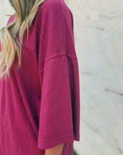 Load image into Gallery viewer, FREE PEOPLE: PERFECT OVERSIZED TEE GLASS ROSE
