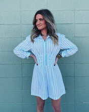 Load image into Gallery viewer, STEVE MADDEN: ARIA ROMPER - BLUE STRIPE

