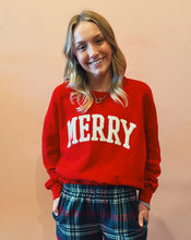 Load image into Gallery viewer, Z SUPPLY: VERY MERRY SUNDAY SWEATSHIRT - FESTIVE RED
